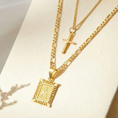 Collier Initial Croisée | Or