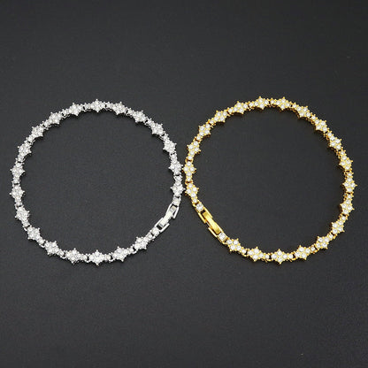 Bracelet de Tennis Classique en Or Blanc