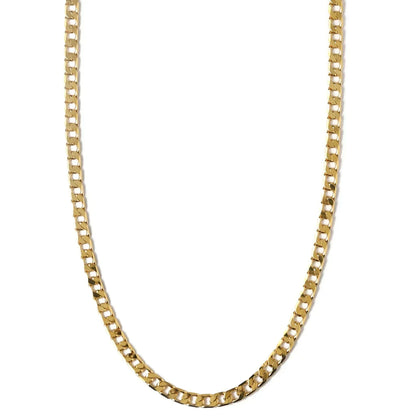Collier en Chaîne à Maillons Plat | Or Blanc