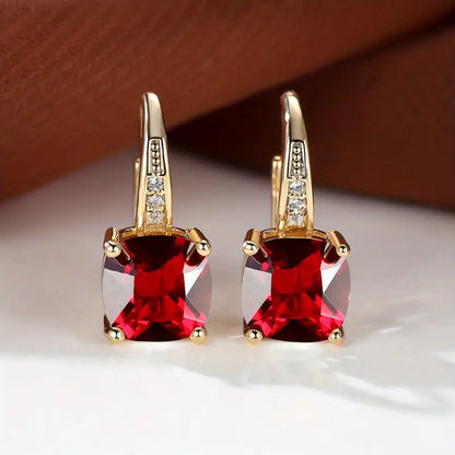Boucles d'oreilles créoles en pierre mystique | Or