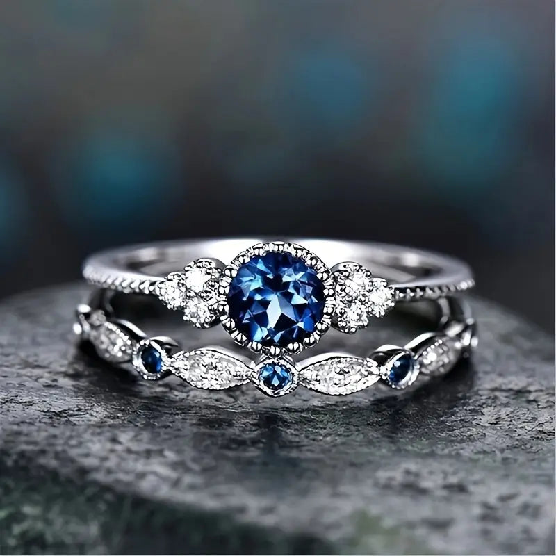 Ensemble de Bagues Sapphriel | Or Blanc