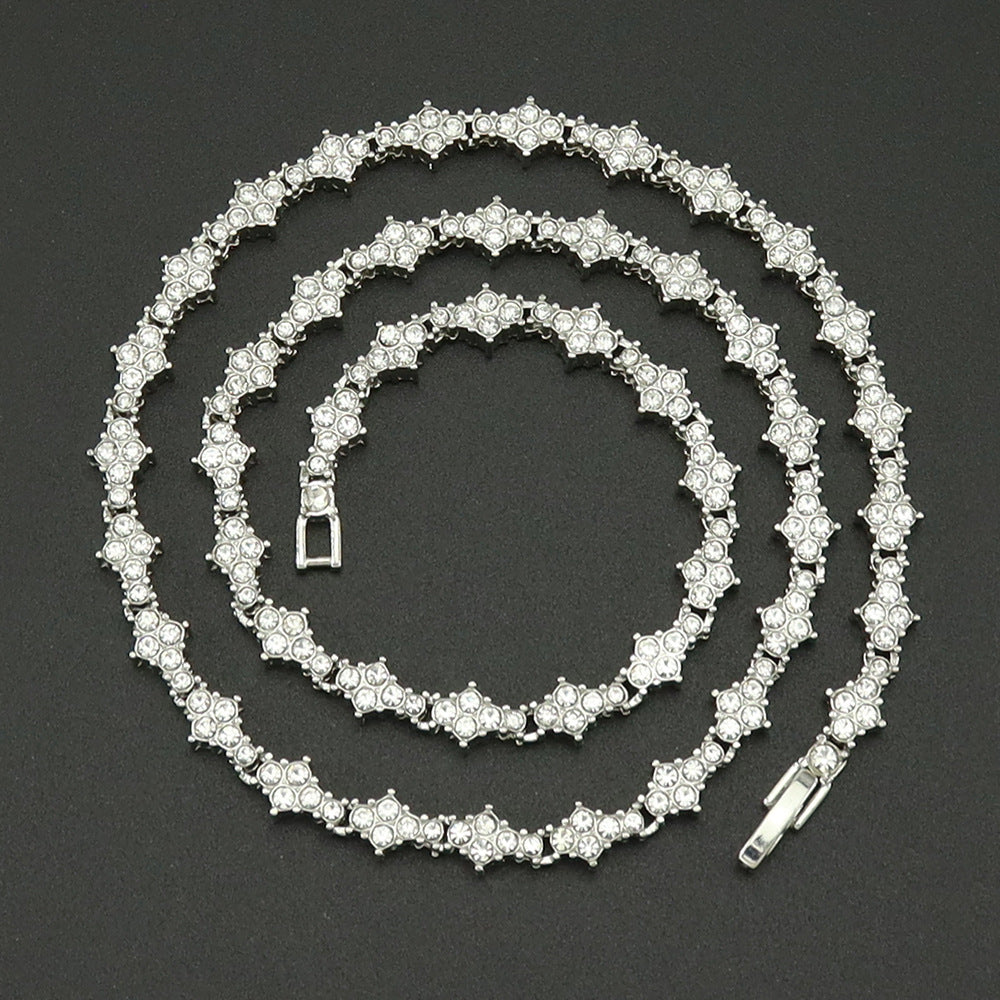 Collier Tennis Classique en Or Blanc
