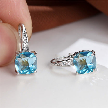 Boucles d'oreilles créoles en pierre mystique | Or