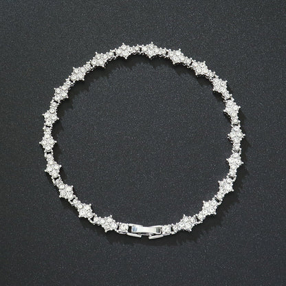 Bracelet de Tennis Classique en Or Blanc