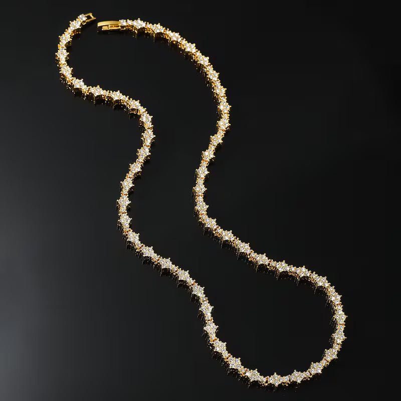 Collier Tennis Classique en Or Blanc